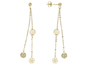 14k Yellow Gold Fiori Ricami Confetti Earrings