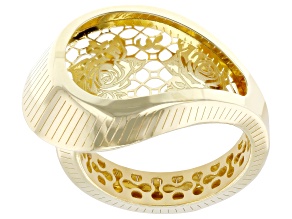 14k Yellow Gold Rose Ricami "Goccia" Ring