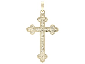 14k Yellow Gold "Romanico Cross" Pendant