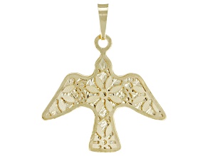 14k Yellow Gold Fiori Ricami "Peace Dove" Pendant