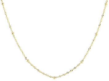 Picture of 14k Yellow Gold 1.5mm Bead Station 18" Chain