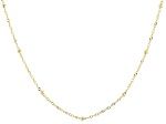 14k Yellow Gold 1.5mm Bead Station 18" Chain