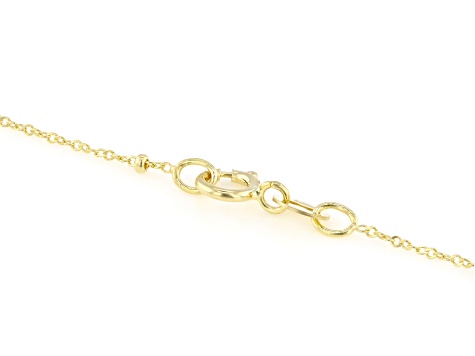 14k Yellow Gold 1.5mm Bead Station 18" Chain