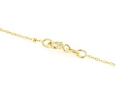 14k Yellow Gold 1.5mm Bead Station 18" Chain