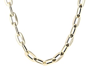 14k Yellow Gold 7.5mm Specchio Oval Rolo 20" Necklace