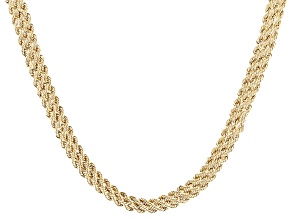 14k Yellow Gold 5.6mm Bold Velvet Rope 18" Necklace