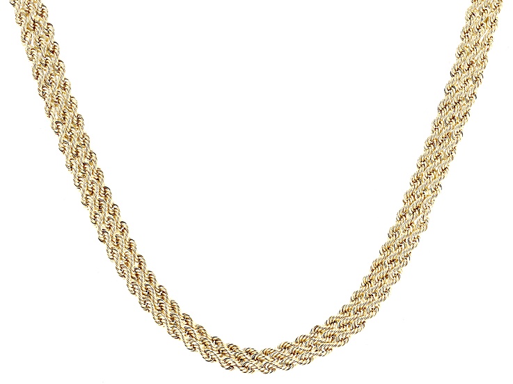 14k Yellow Gold 5.6mm Bold Velvet Rope 18" Necklace