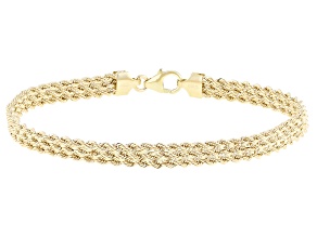 14k Yellow Gold 5.6mm Bold Velvet Rope Bracelet