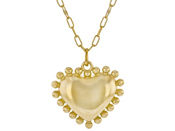 Picture of 14k Yellow Gold Etruscan Heart Collection 18" Necklace