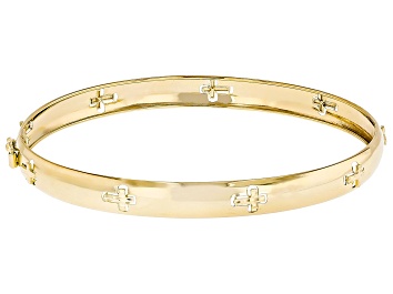 Picture of 14k Yellow Gold 6mm Rinascimento Cross Bangle