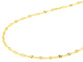 14k Yellow Gold 1.3mm Diamond Cut Petali Baci Chain