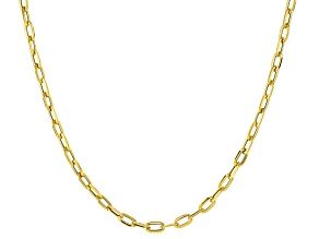 14k Yellow Gold 4.4mm Paperclip 18" Chain