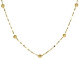 14k Yellow Gold 5mm Petali Bead Station Necklace