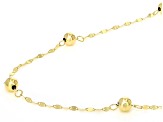14k Yellow Gold 5mm Petali Bead Station Necklace