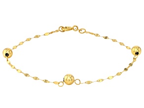 14k Yellow Gold Petali Bead Station Bracelet
