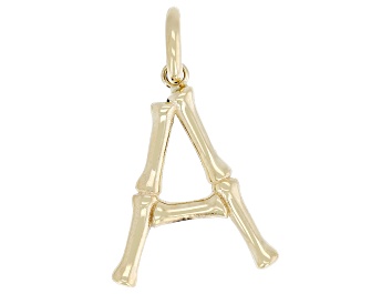 Picture of 14k Yellow Gold Bamboo Initial Pendant