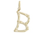 14k Yellow Gold Bamboo Initial Pendant