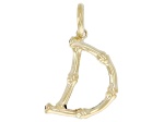 14k Yellow Gold Bamboo Initial Pendant