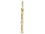 14k Yellow Gold Bamboo Initial Pendant