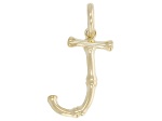 14k Yellow Gold Bamboo Initial Pendant