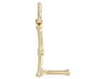 14k Yellow Gold Bamboo Initial Pendant
