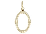 14k Yellow Gold Bamboo Initial Pendant