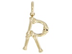 14k Yellow Gold Bamboo Initial Pendant