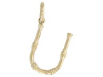 14k Yellow Gold Bamboo Initial Pendant