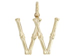 14k Yellow Gold Bamboo Initial Pendant