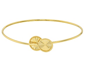 14k Yellow Gold Contrarie Circle Bangle