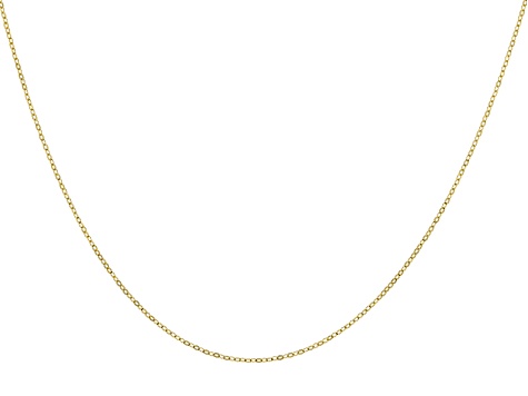 14k Yellow Gold .9mm Flat Cable 18" Chain