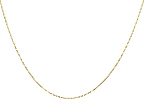 14k Yellow Gold .9mm Flat Cable 18" Chain