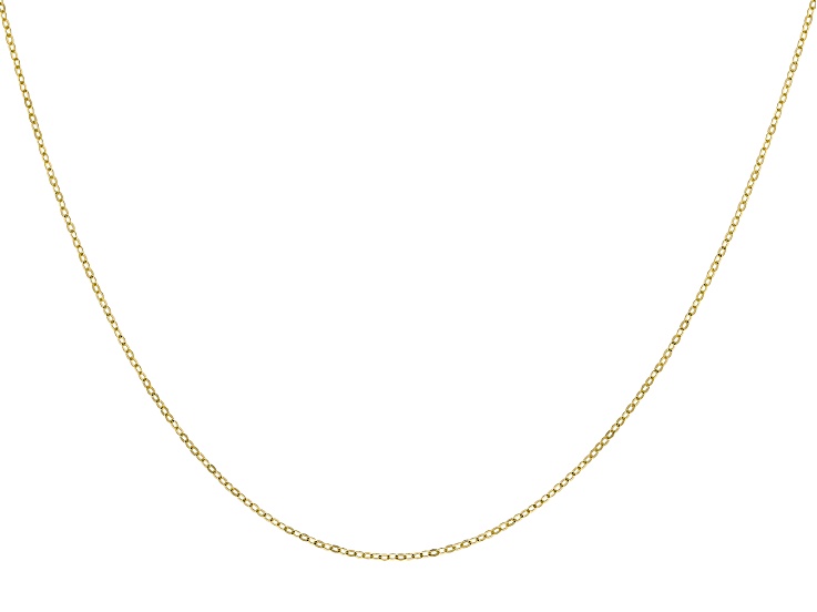 14k Yellow Gold.9mm Flat Cable 16" Chain