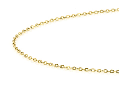 14k Yellow Gold .9mm Flat Cable 16" Chain