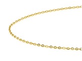 14k Yellow Gold .9mm Flat Cable 16" Chain