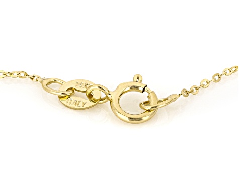 14k Yellow Gold .9mm Flat Cable 16" Chain