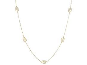 14k Yellow Gold Imperial Greek Key Stations 20" Necklace