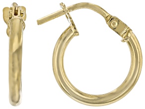 14k Yellow Gold Polished Ballerina Hoop Earrings