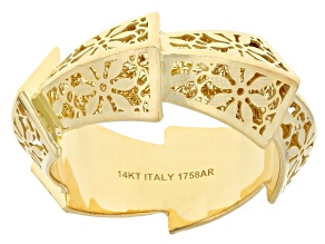 14k Yellow Gold 9.8mm Snake Ricami Ring