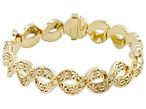 14k Yellow Gold 12.5mm Helix Ricami Bracelet