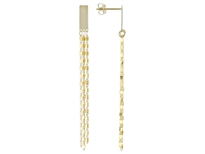 14k Yellow Gold Polished Trittico Valentino Earrings