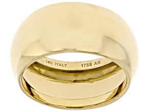 14k Yellow Gold 9.5mm Cigar Band Ring