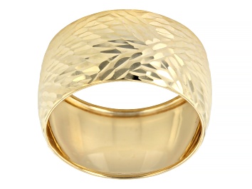 Picture of 14K Yellow Gold 10.6mm Diamond Cut "Rinascimento" Band Ring