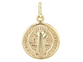 14K Yellow Gold St. Benedict Medallion Pendant