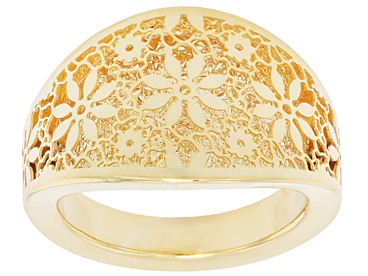 14K Yellow Gold Window Primavera Ricami Ring