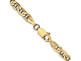 14k Yellow Gold 4.1mm Semi-Solid Mariner Chain 18 inch