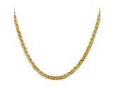 14k Yellow Gold 4.1mm Semi-Solid Mariner Chain 24 inch