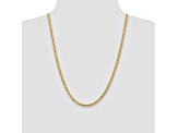 14k Yellow Gold 4.1mm Semi-Solid Mariner Chain 24 inch