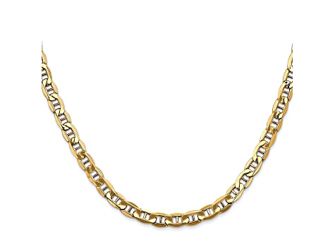 14k Yellow Gold 4.75mm Semi-Solid Mariner Chain 18 inch