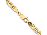 14k Yellow Gold 4.75mm Semi-Solid Mariner Chain 18 inch